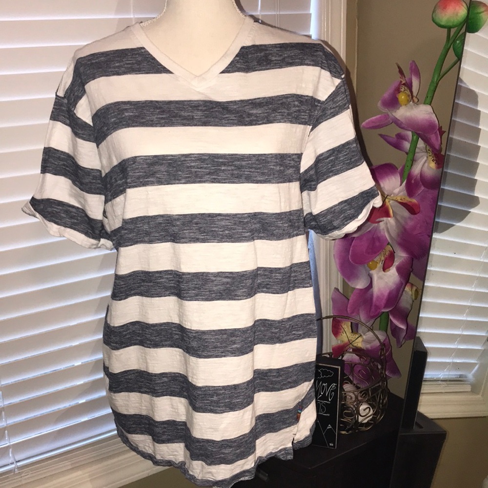 V-Neck Stripped T Shirt
